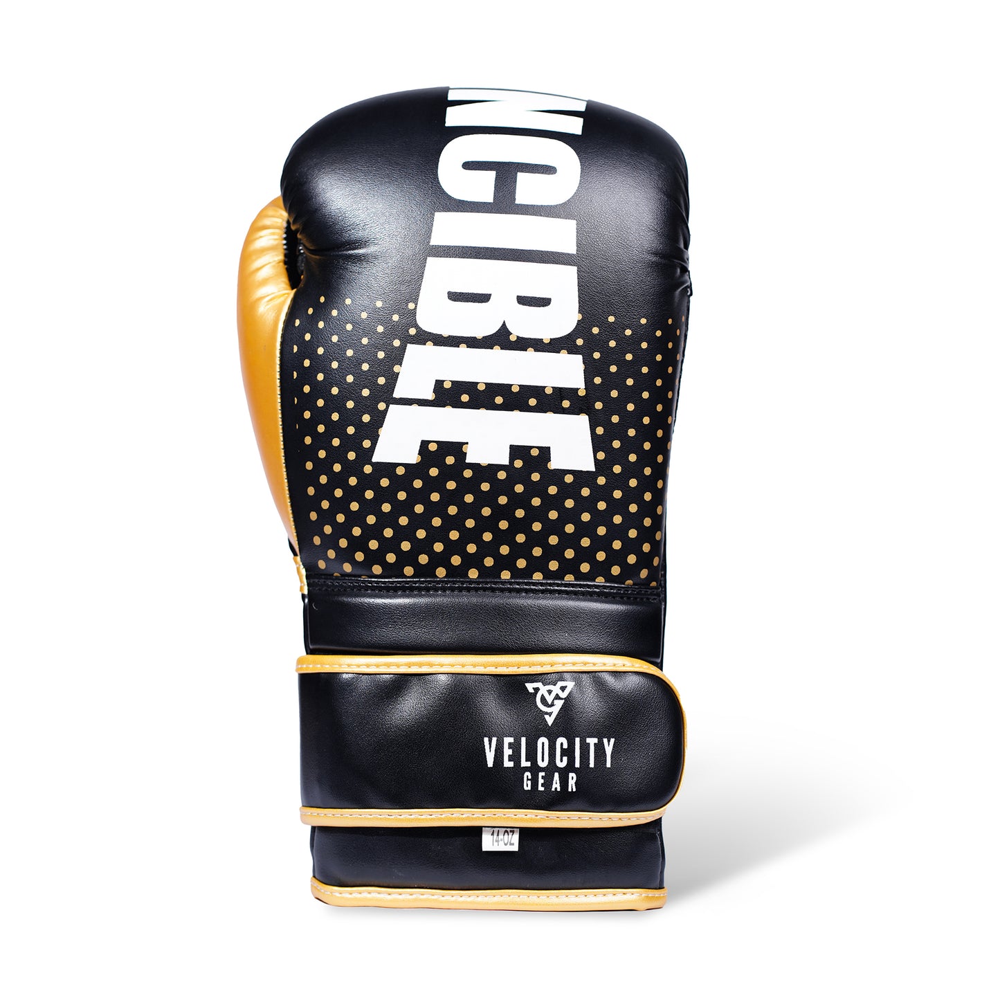 Invincible - Black and Gold Boxing Gloves